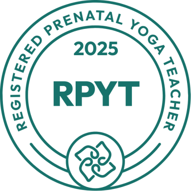 Registered Prenatal Yoga Teacher logo for 2025, featuring the acronym RPYT.